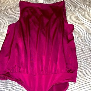 NWT Express sleeveless fuchsia bodysuit, size large